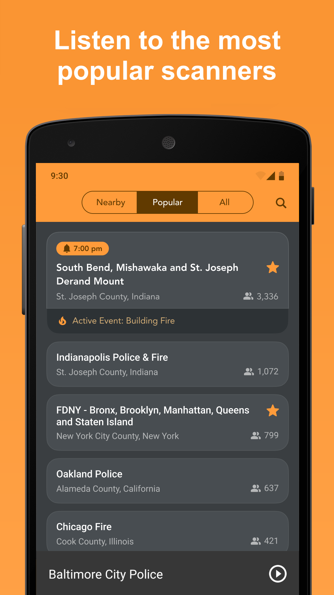 Scanner Radio - Police Scanner APK screenshot