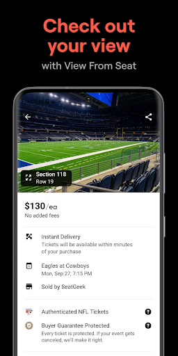 SeatGeek APK screenshot