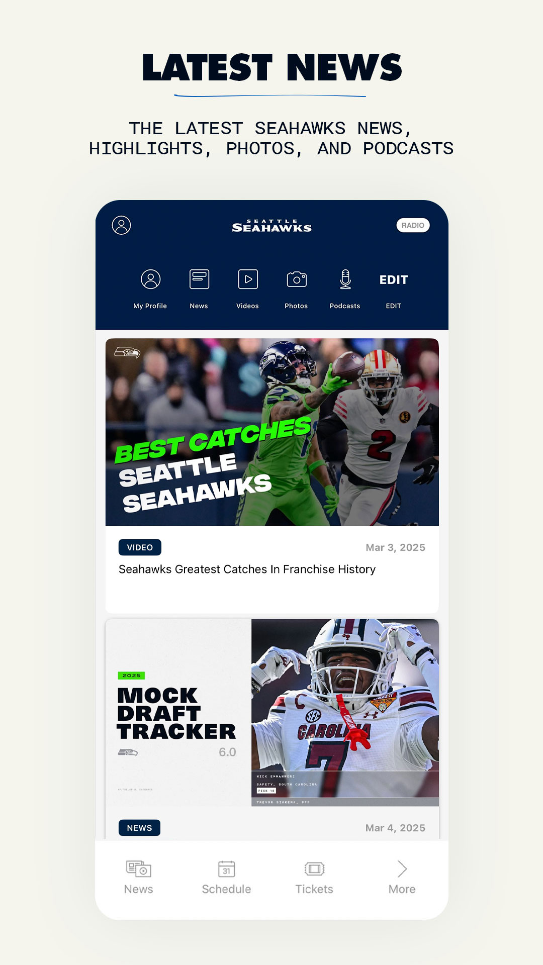 Seattle Seahawks Mobile APK screenshot