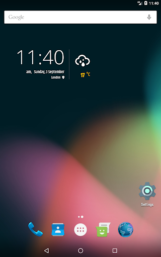 Simple weather & clock widget APK screenshot