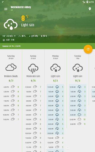 Simple weather & clock widget APK screenshot