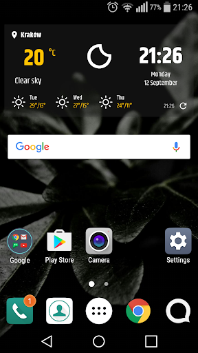 Simple weather & clock widget APK screenshot