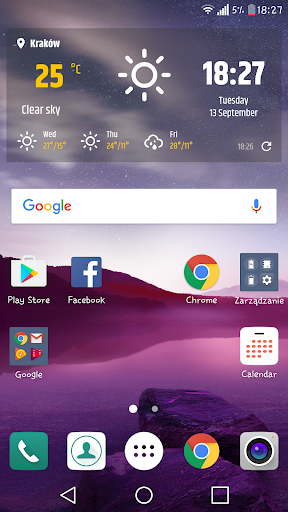 Simple weather & clock widget APK screenshot