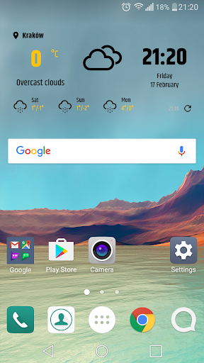 Simple weather & clock widget APK screenshot