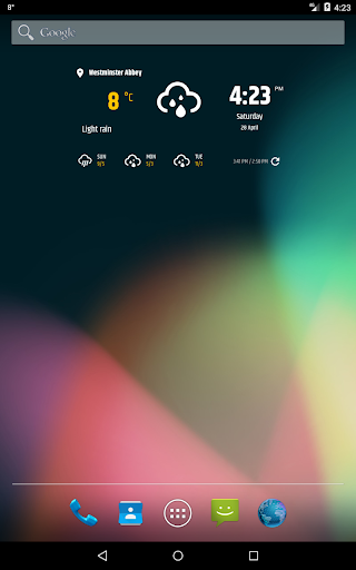 Simple weather & clock widget APK screenshot