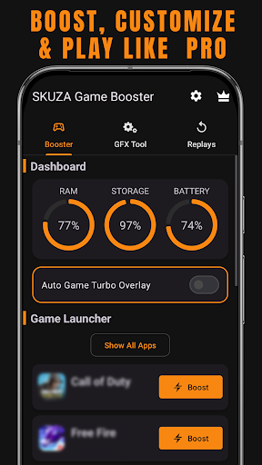 SKUZA Game Booster & GFX Tool APK screenshot