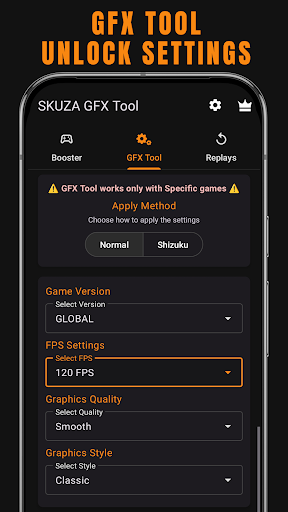 SKUZA Game Booster & GFX Tool APK screenshot