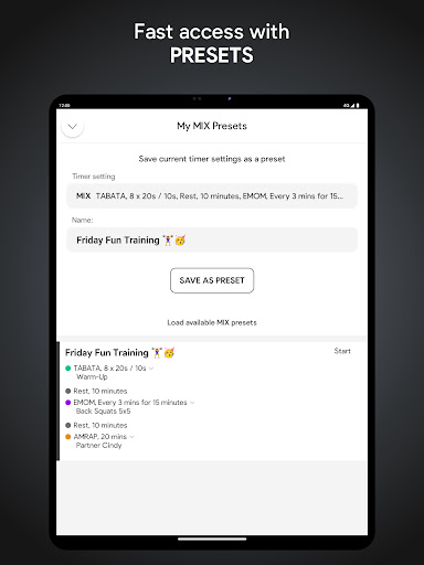 SmartWOD Timer - WOD timer APK screenshot