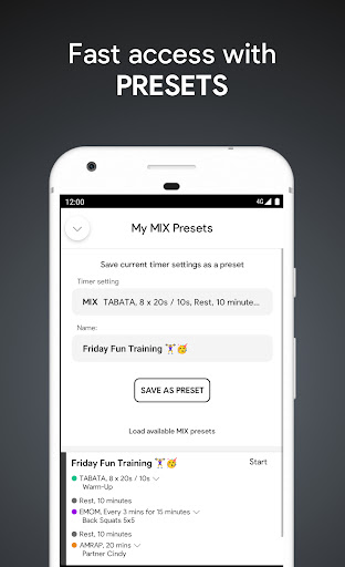 SmartWOD Timer - WOD timer APK screenshot