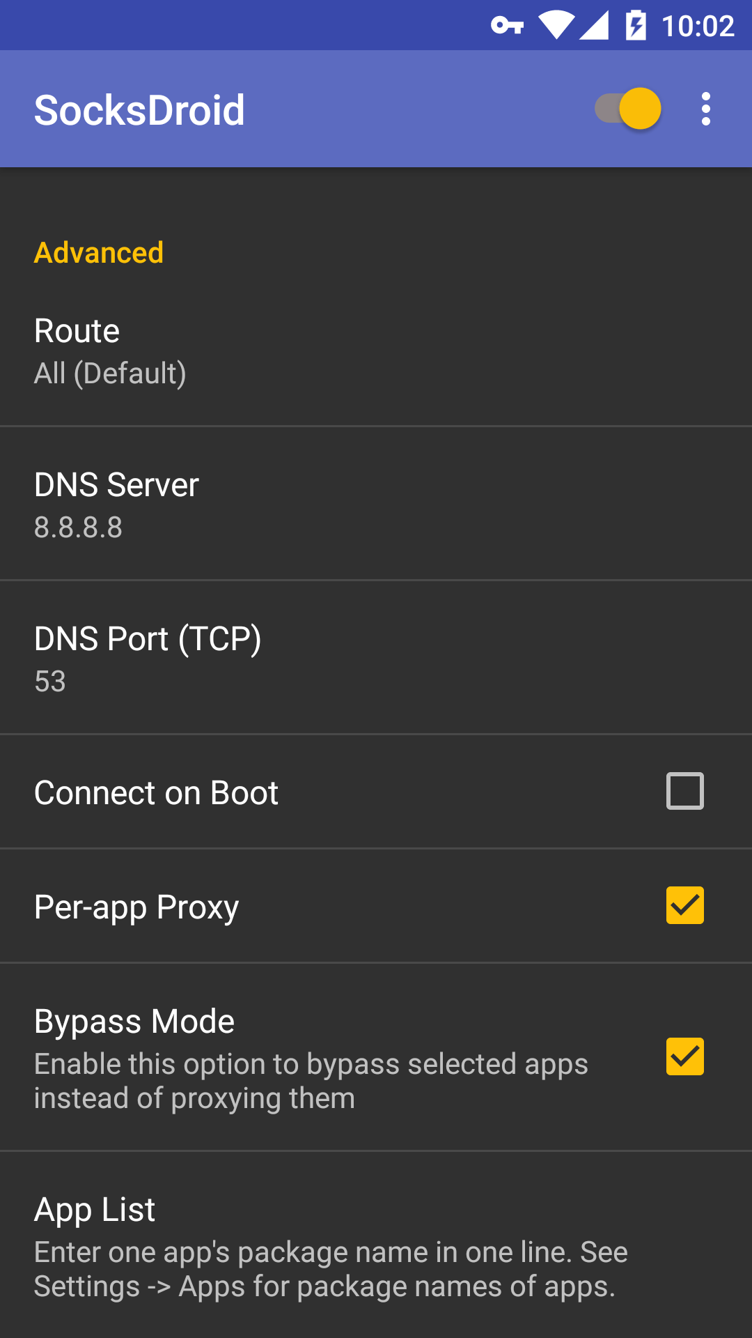 SocksDroid screenshot