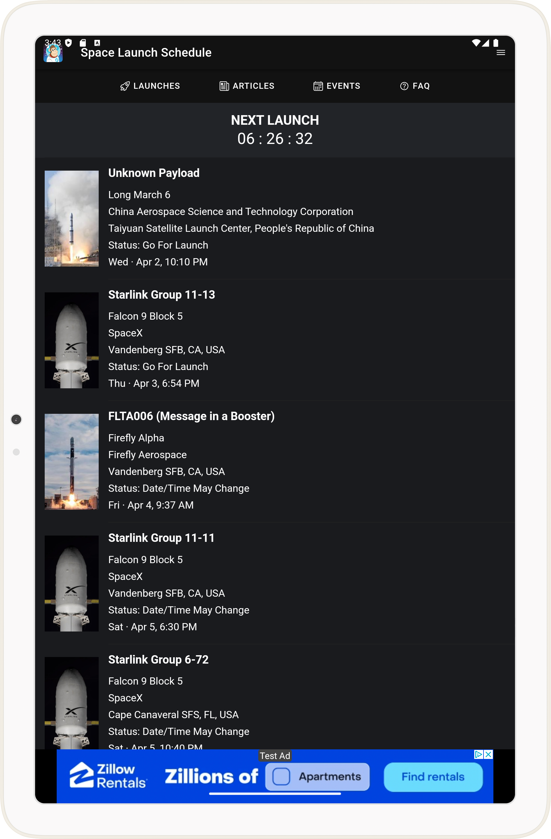 Space Launch Schedule APK screenshot