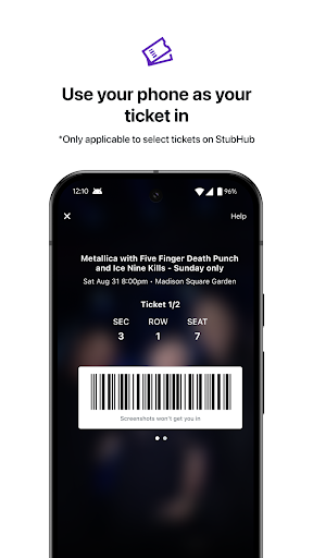 StubHub - Live Event Tickets APK screenshot