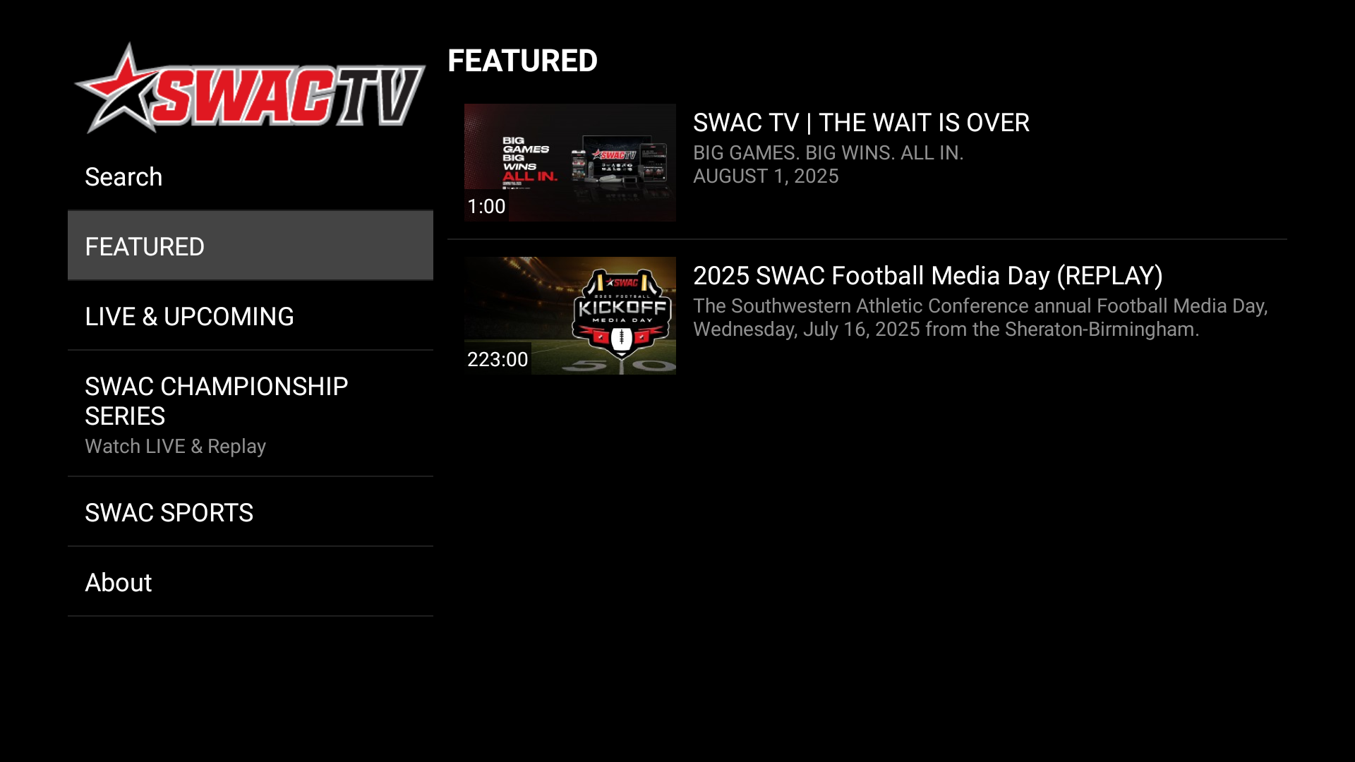 SWAC TV APK screenshot