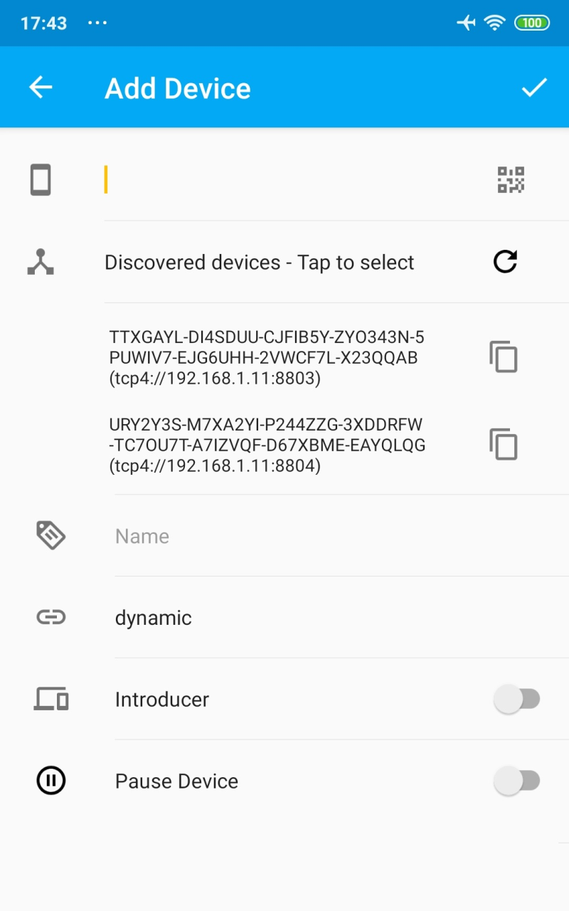Syncthing-Fork screenshot