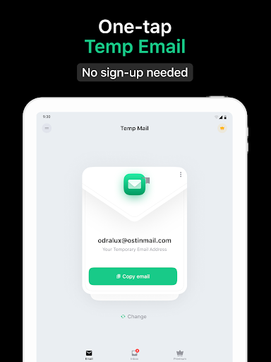 Temp Mail APK screenshot