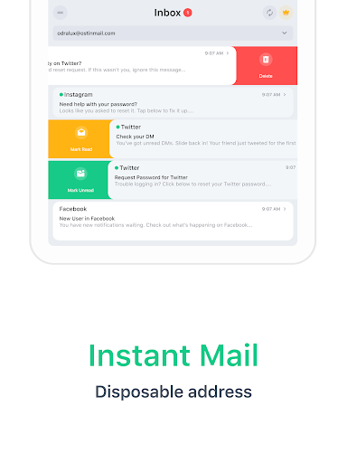 Temp Mail APK screenshot