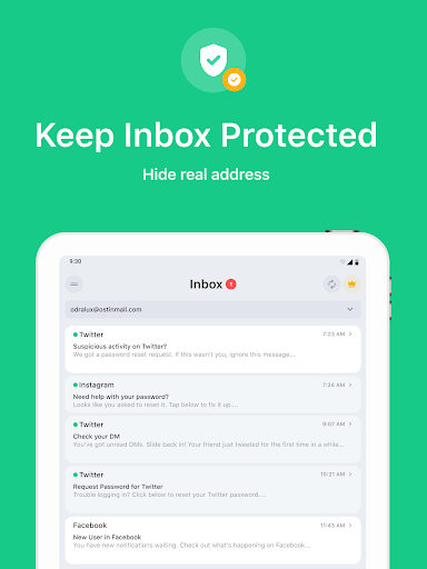 Temp Mail APK screenshot