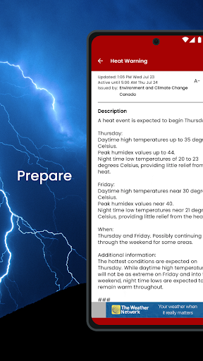 The Weather Network APK screenshot