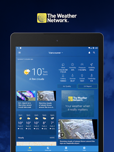 The Weather Network APK screenshot