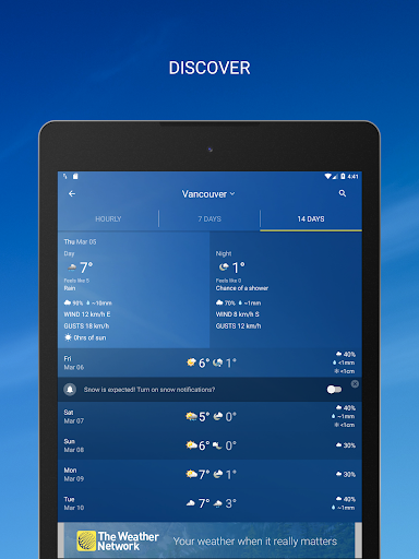 The Weather Network APK screenshot