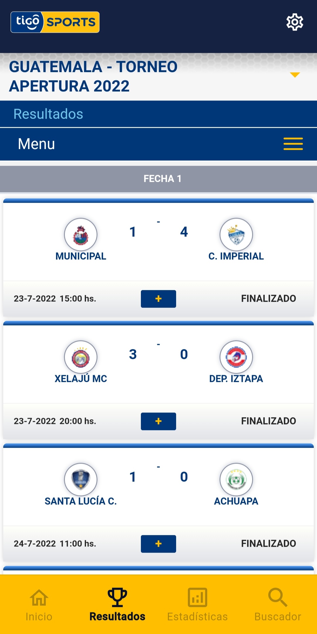 Tigo Sports Guatemala APK screenshot