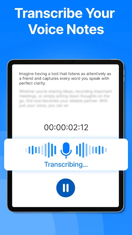 Transcribe Speech to Text APK screenshot