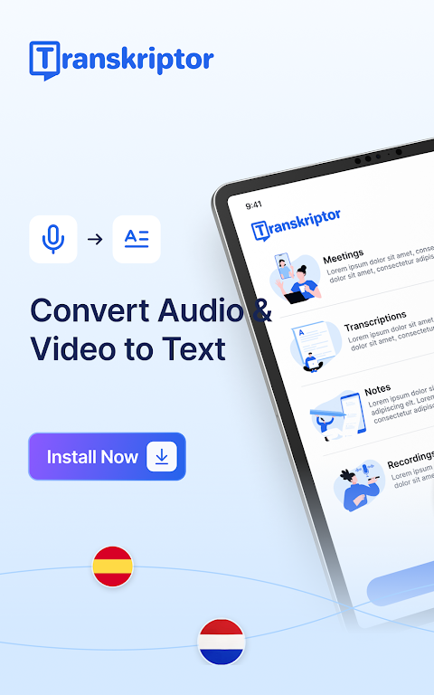 Transcribe Speech to Text APK screenshot