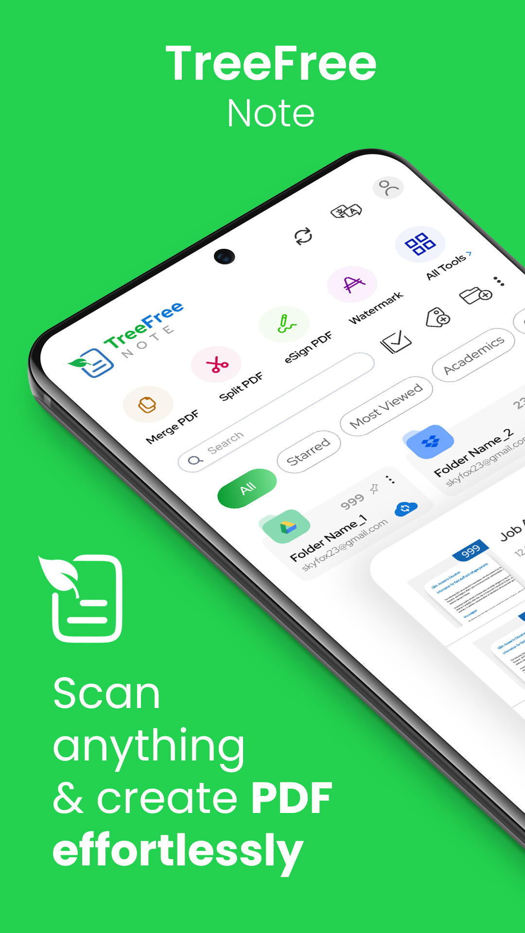TreeFree -PDF scanner & OCR APK screenshot