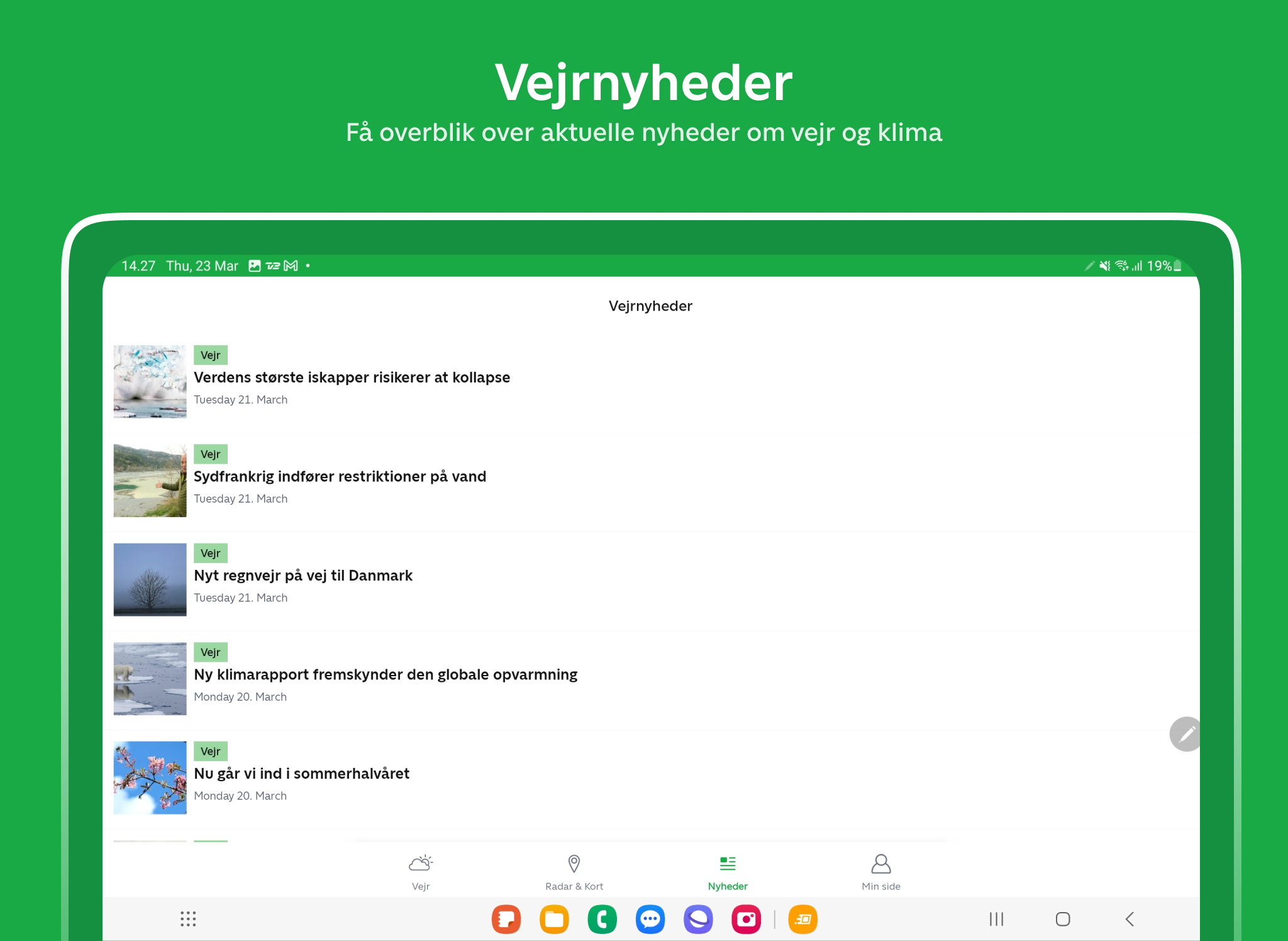 TV 2 Vejr - dagens vejrudsigt APK screenshot