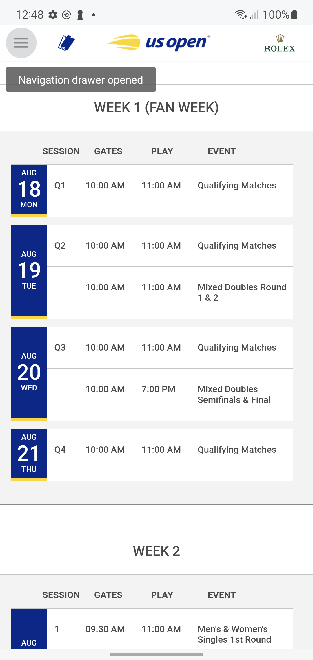 US Open Tennis Championships APK screenshot