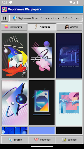 Vaporwave Wallpapers & Radio APK screenshot