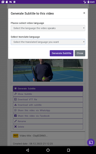 Video Subtitle Generator APK screenshot
