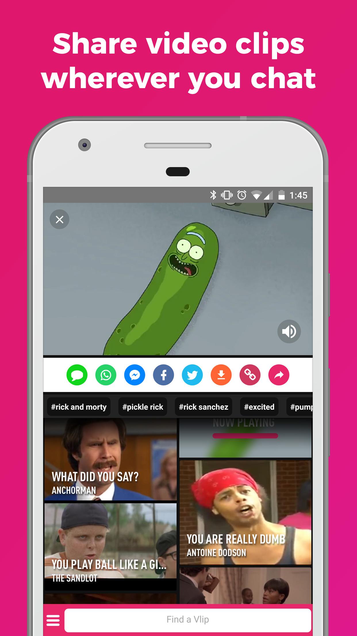 VLIPSY: Video Clips for Messaging screenshot