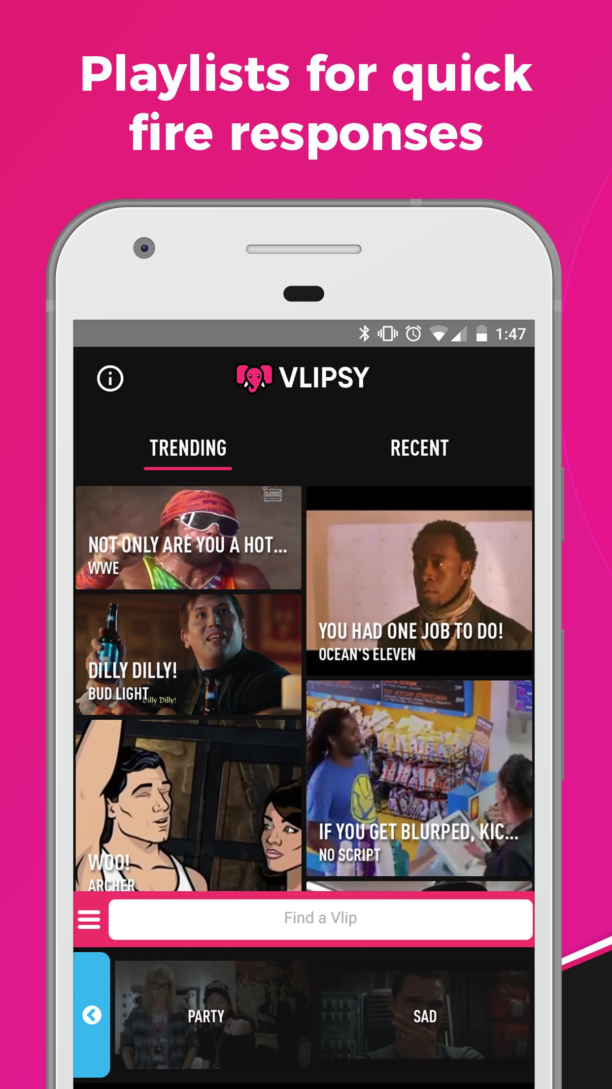 VLIPSY: Video Clips for Messaging screenshot