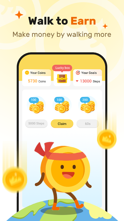WalkEarn - Steps to Cash APK screenshot