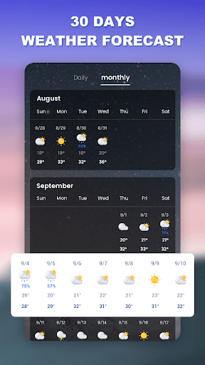 Weather app - Radar & Widget APK screenshot