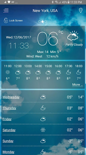 Weather forecast APK screenshot
