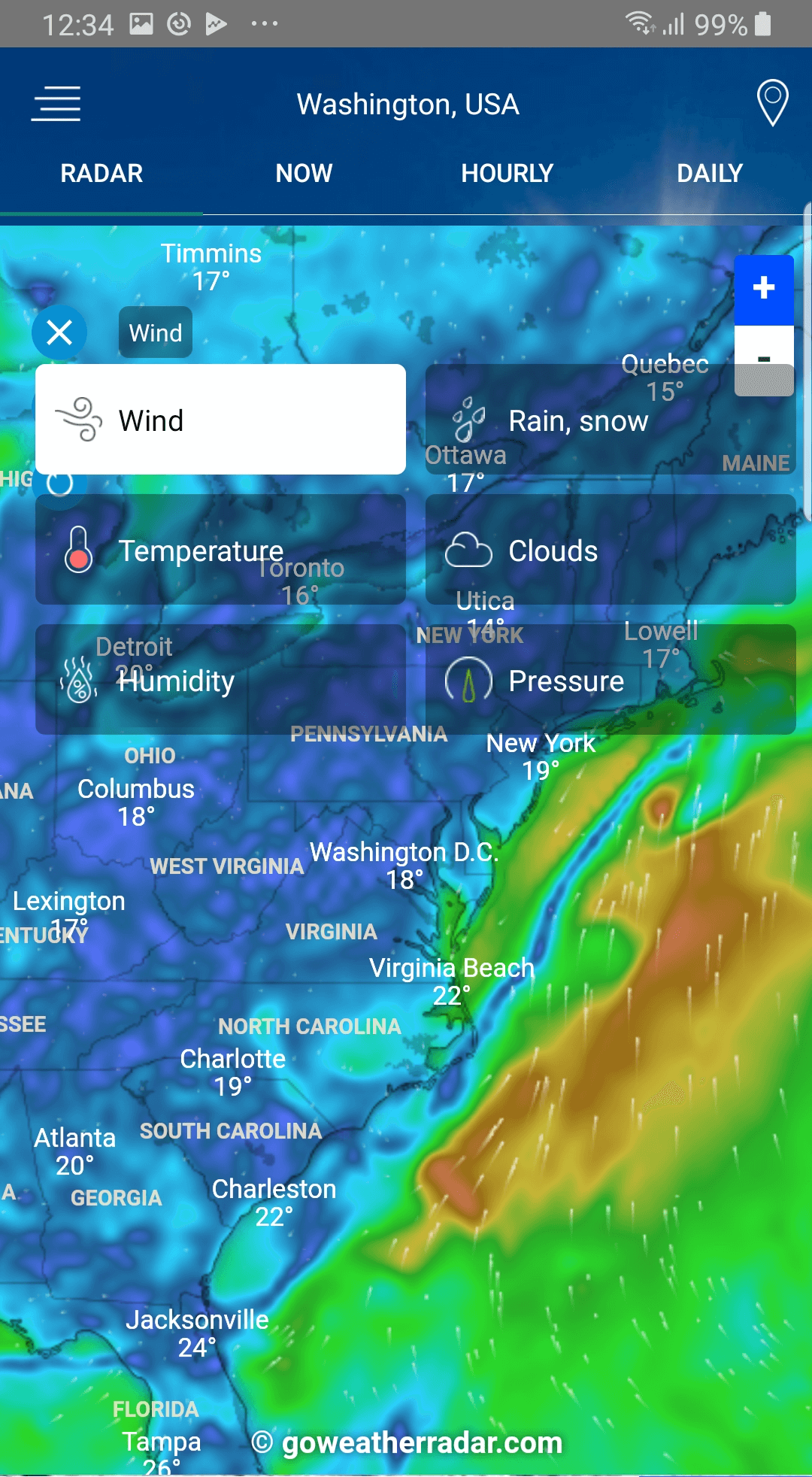 Weather Radar - Windy, rain ra APK screenshot