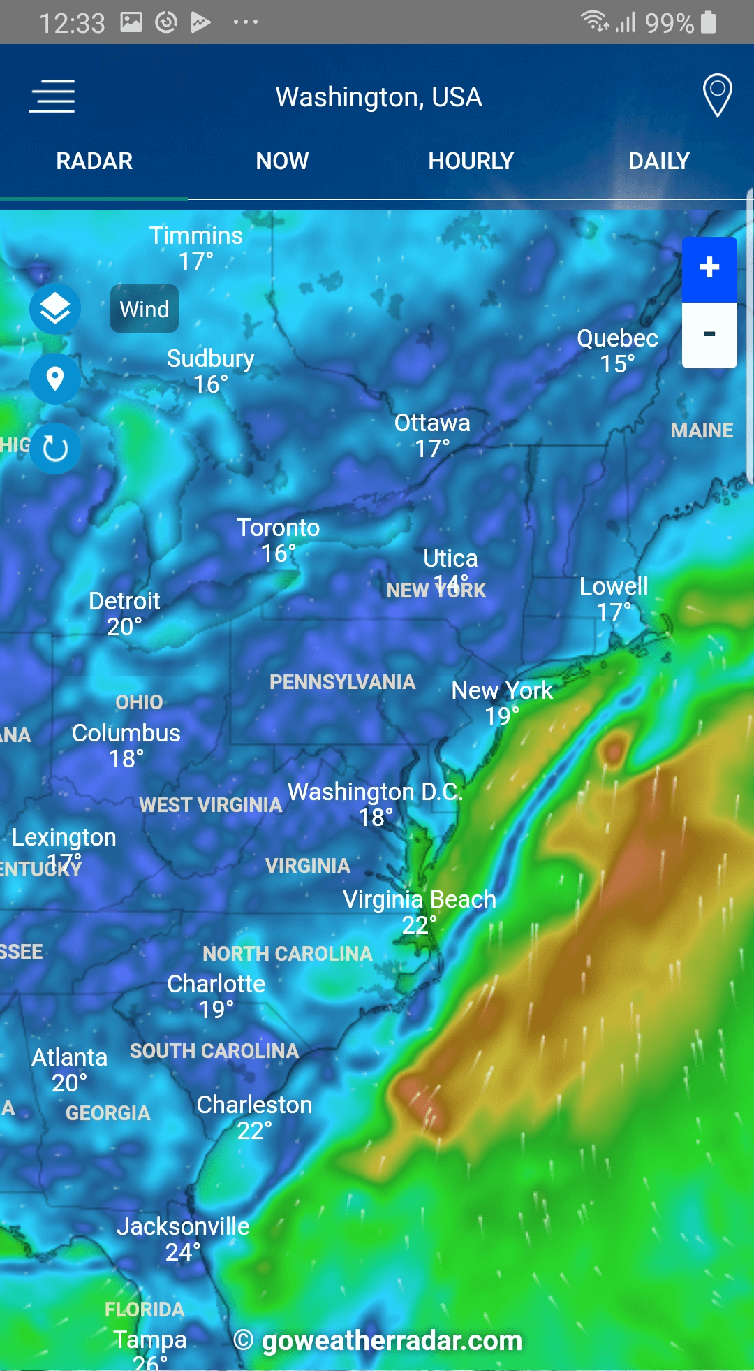 Weather Radar - Windy, rain ra APK screenshot