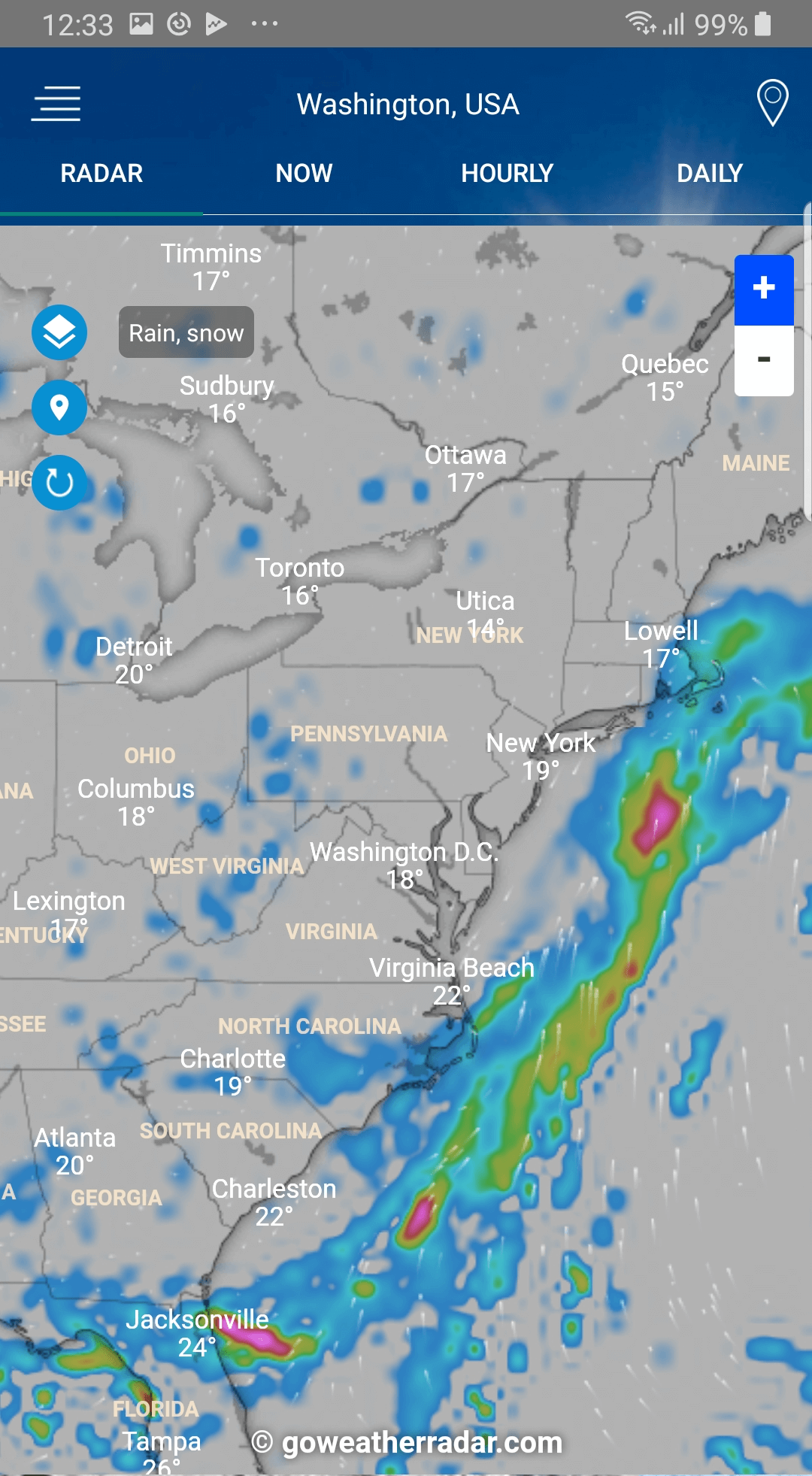 Weather Radar - Windy, rain ra APK screenshot