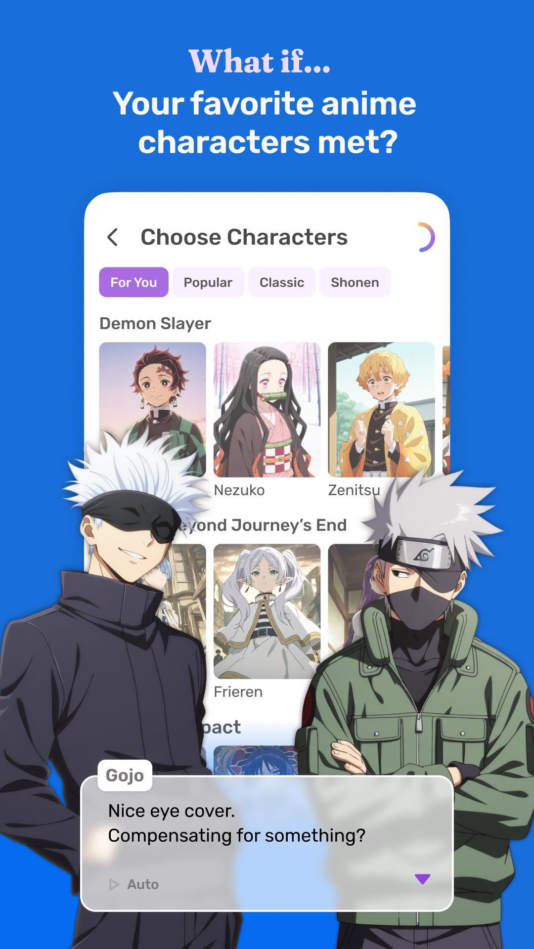 WhatIf: Create Anime Fanfic APK screenshot