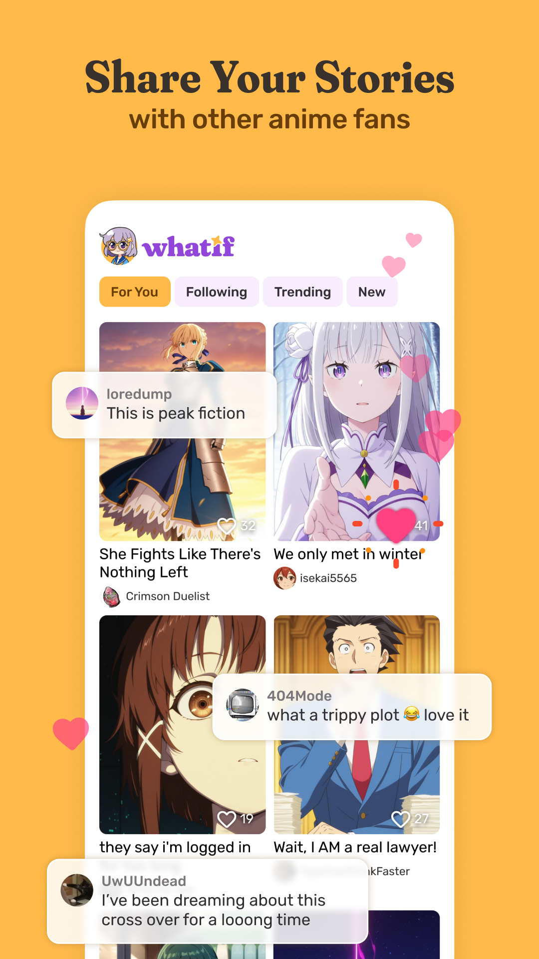 WhatIf: Create Anime Fanfic APK screenshot