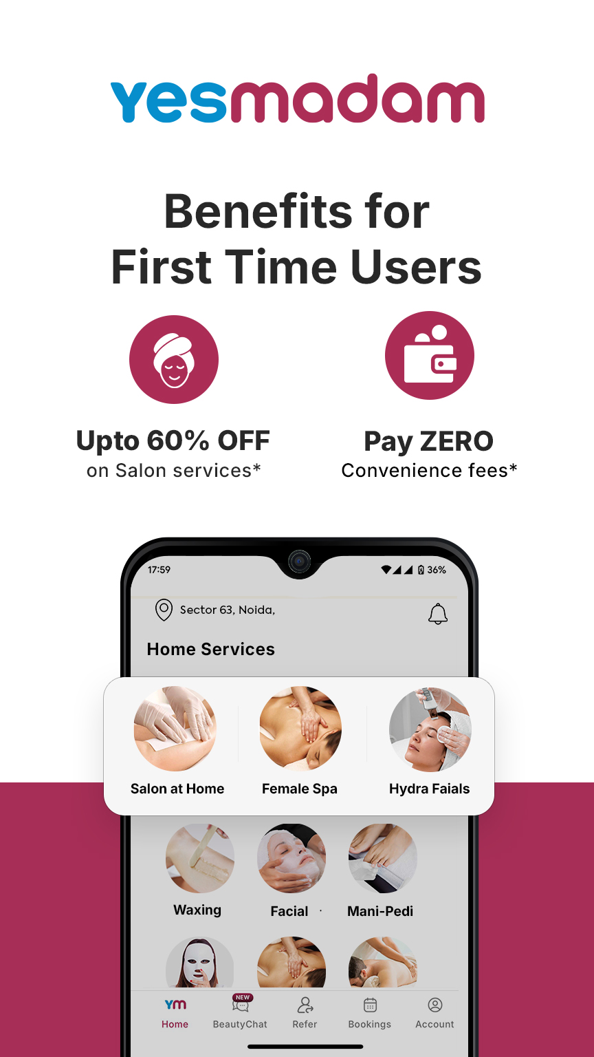 Yes Madam - Salon at Home APK screenshot