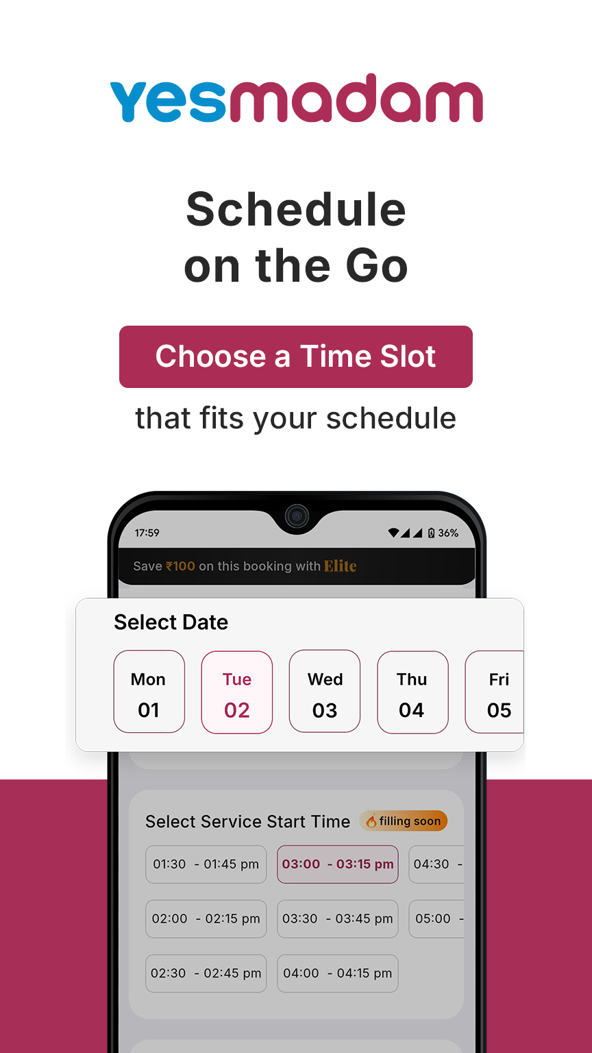 Yes Madam - Salon at Home APK screenshot
