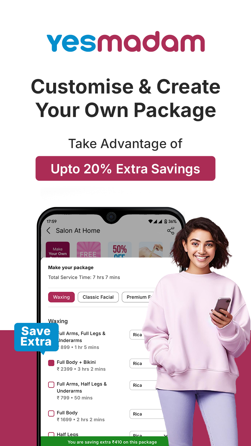 Yes Madam - Salon at Home APK screenshot