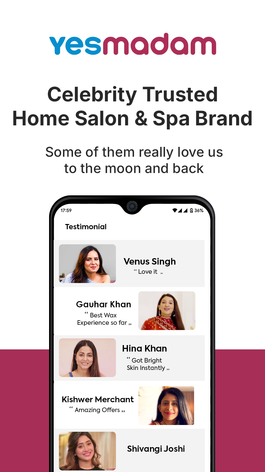 Yes Madam - Salon at Home APK screenshot