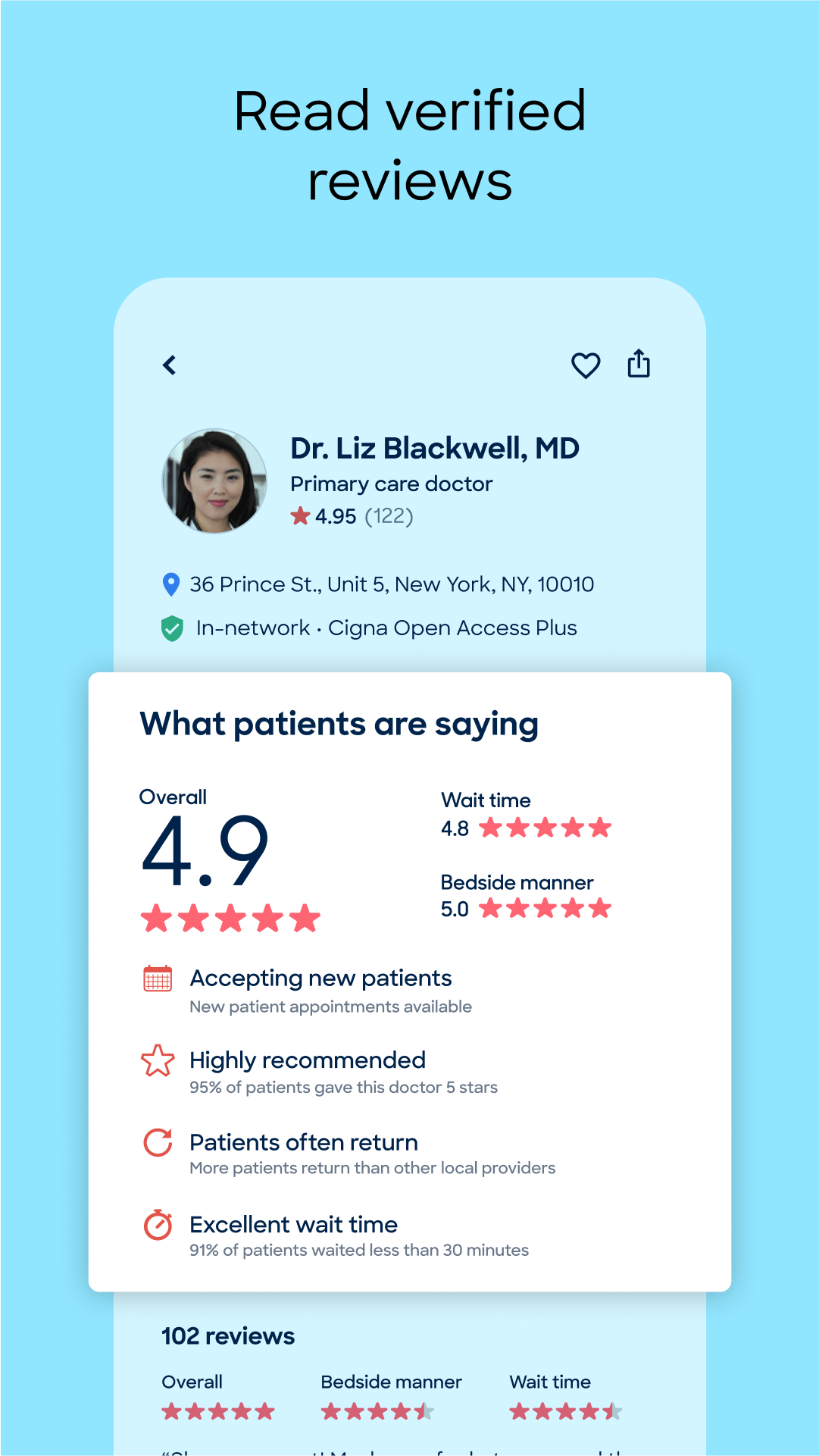Zocdoc - Find and book doctors APK screenshot