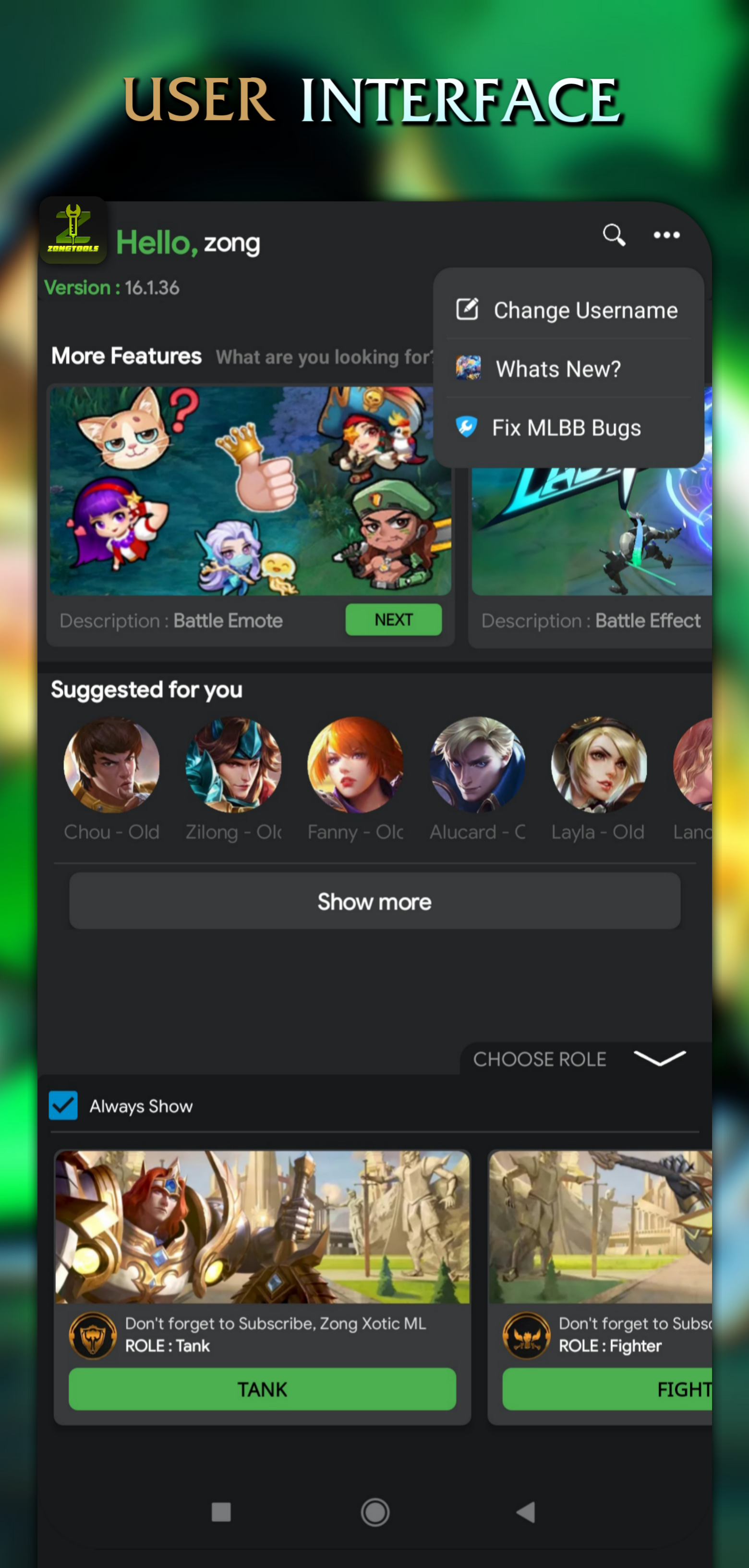 Zong Tools GFX APK screenshot