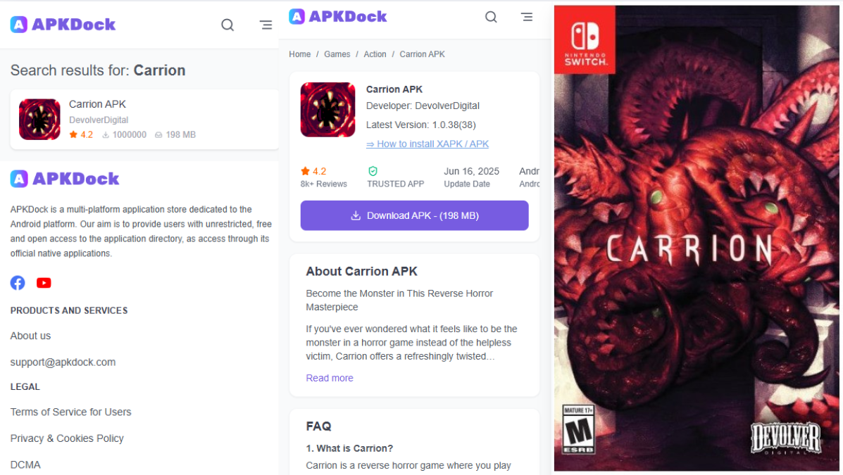 how to download carrion apk