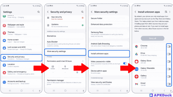Samsung Galaxy установка APK